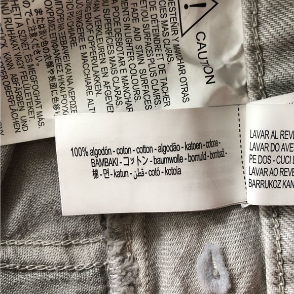 NWOT Zara Gray Denim Mini Skirt Double Waisted Size Medium Cowgirl - Picture 6 of 10